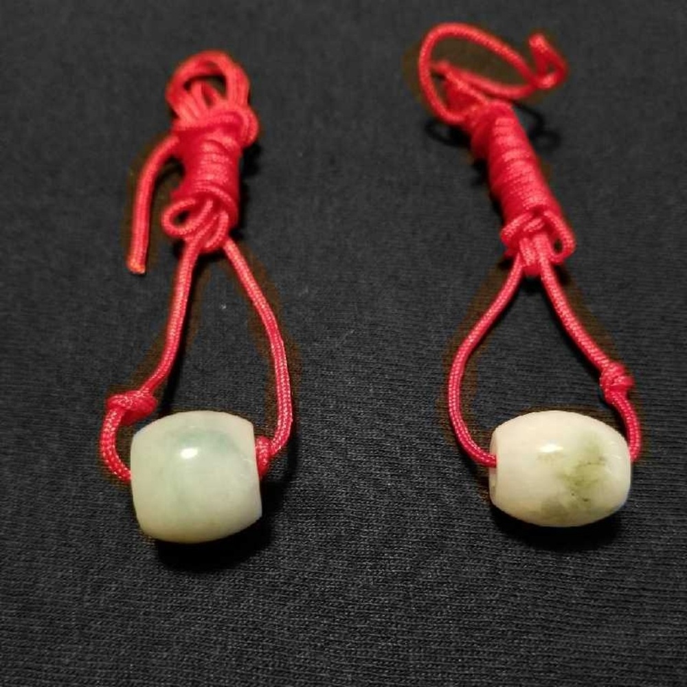 Two jade pendant necklaces